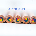 Andstal Marco 4 Colors In 1 Color Pencils Set Kids 6pcs/Box Rainbow Drawing Lápiz de color natural para niños Dibujo